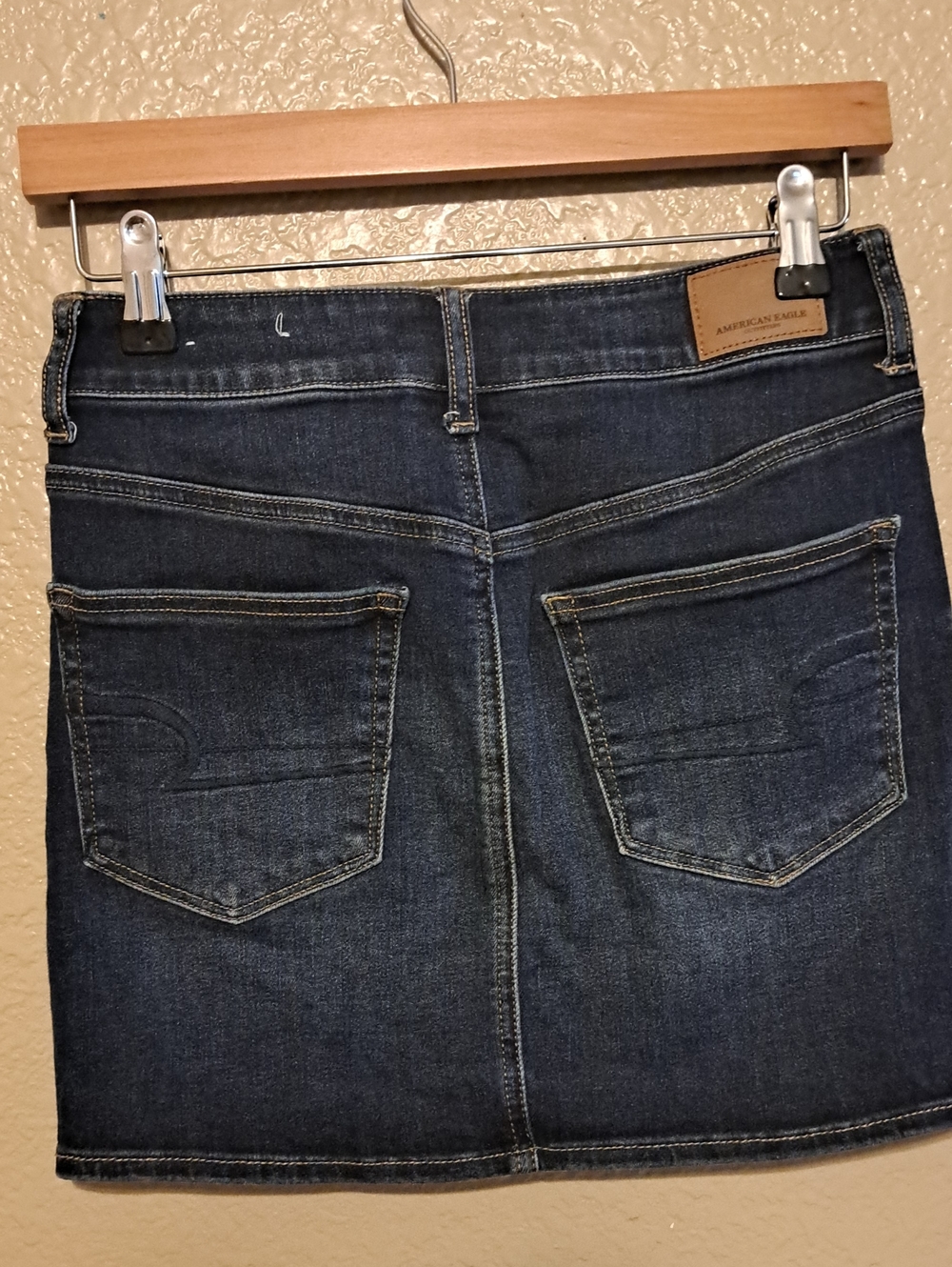 American Eagle Outfitters dark blue denim mini skirt. Size 2 Regular. - Picture 4 of 9
